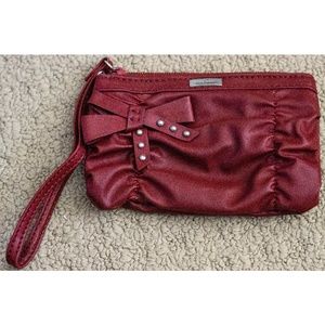 NINE WEST - Dark Red Clutch/Wristlet